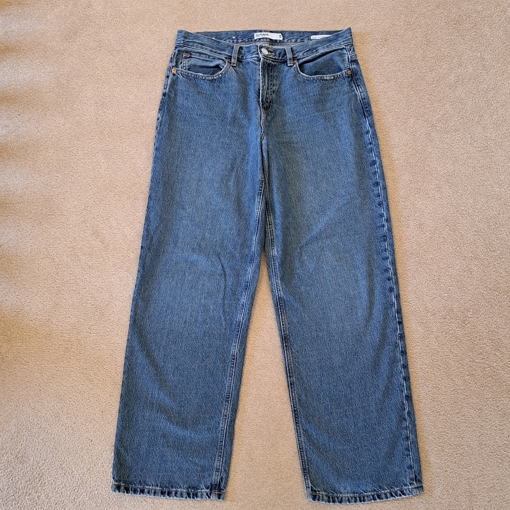 Garage Low Rise Baggy Jeans Size 29 Blue Denim Casual Y2K Trend Relaxed Fit
